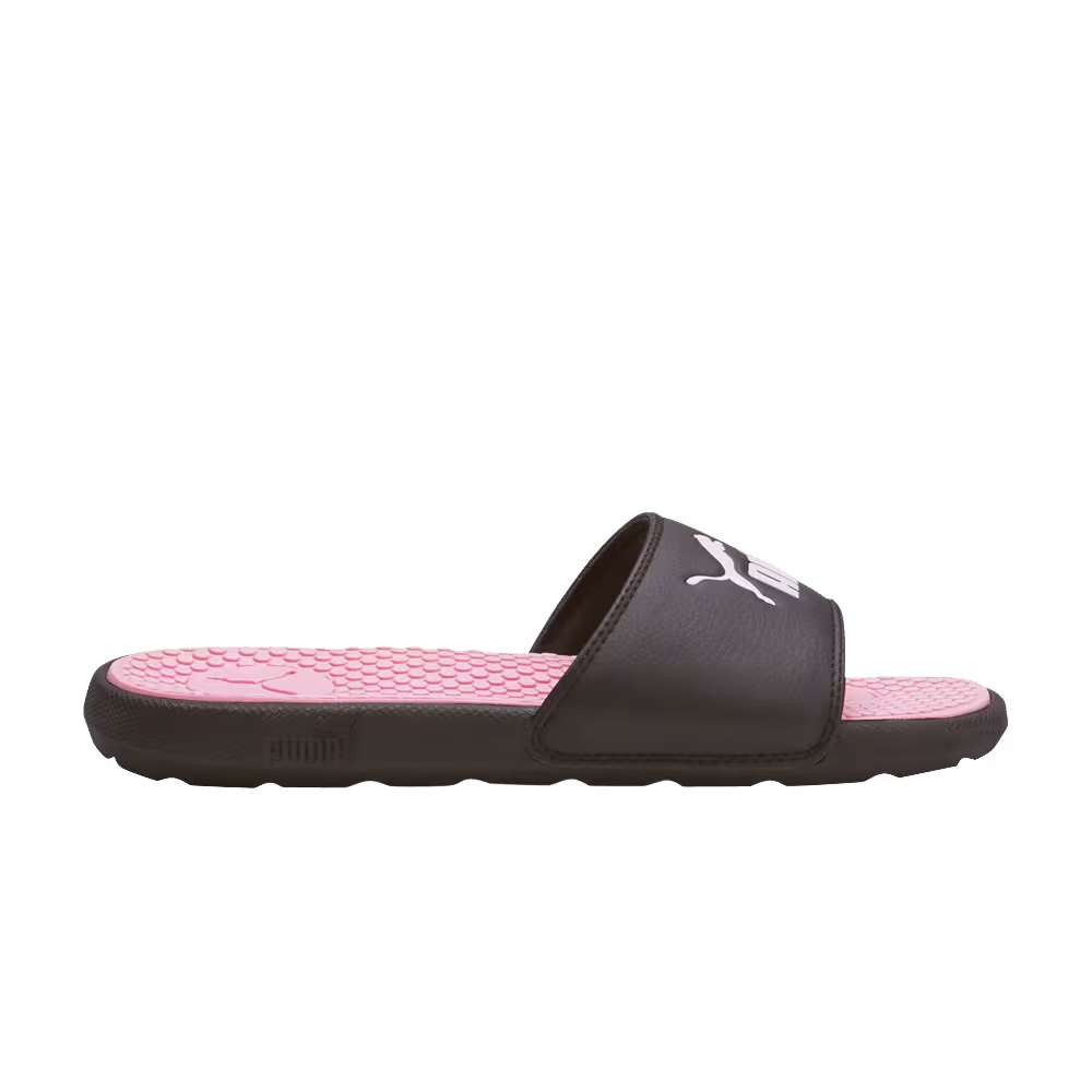 Puma Women's Cool Cat Slides Black Pale Pink