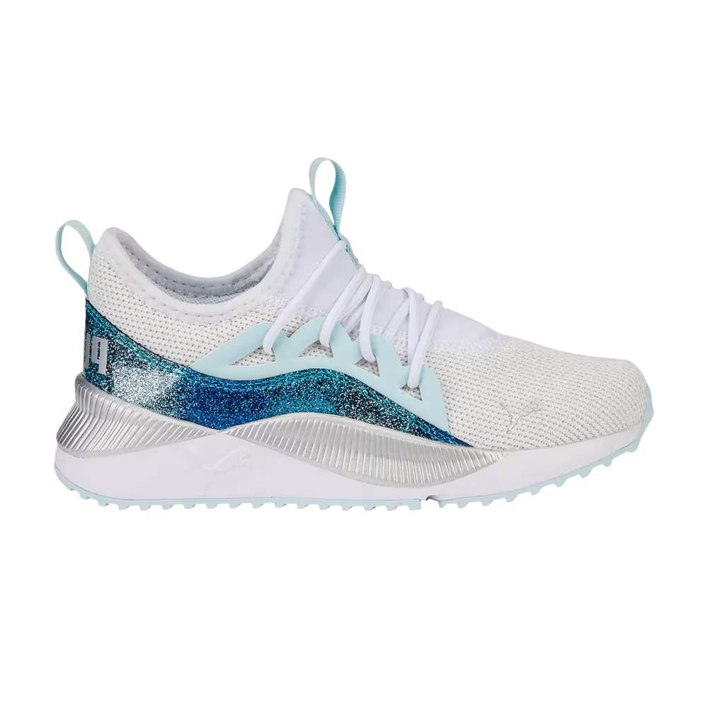 Puma Pacer Future Allure Little Kid Night Out - White Light Aqua