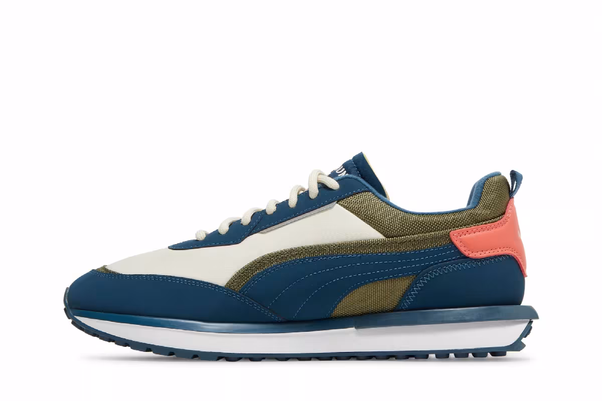 Helly Hansen x Puma City Rider Intense Blue White Asparagus, view 4