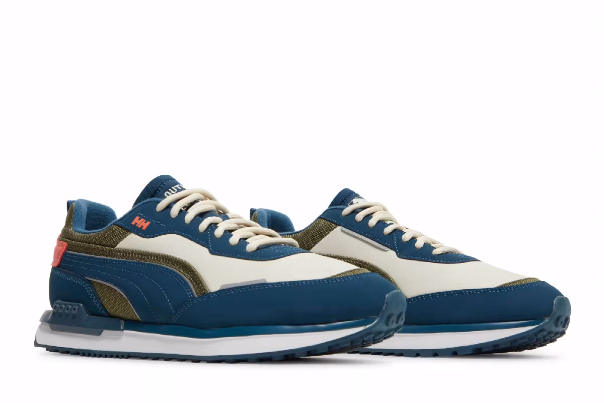 Helly Hansen x Puma City Rider Intense Blue White Asparagus, view 9