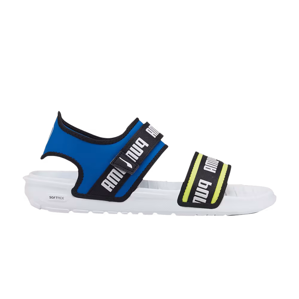 Puma Women's Softride Slide Wordmark - White Royal