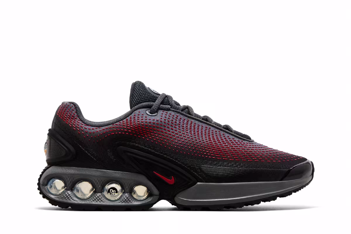 Nike Air Max DN Iron Grey University Red, view 2
