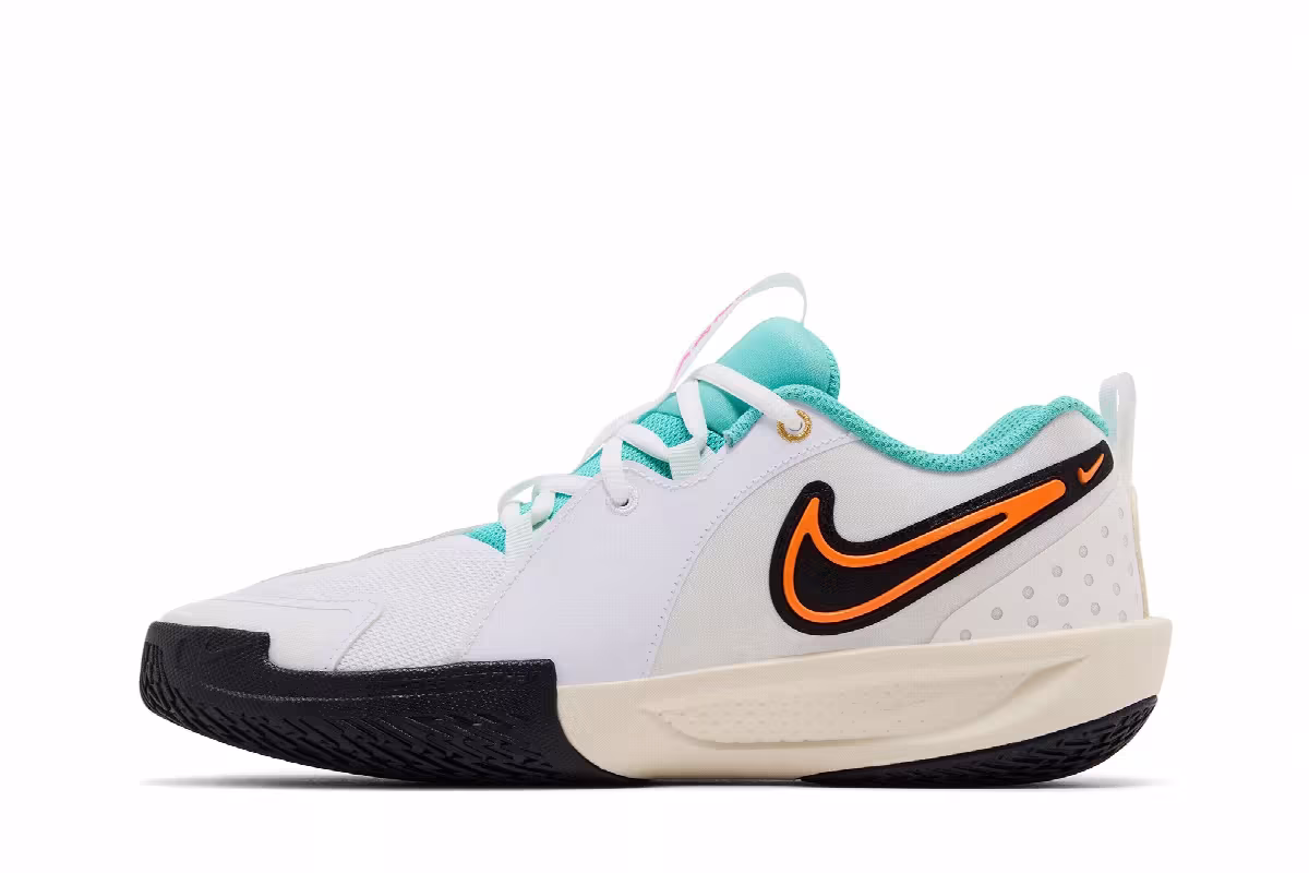 Nike GT Cut 3 GS White Orange Frost Green, view 4