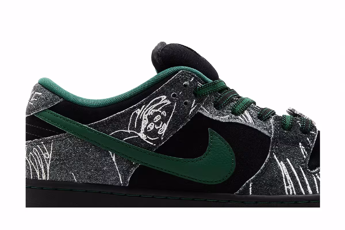 THERE Skateboards x Nike Dunk Low SB Ultra Humanized, view 3