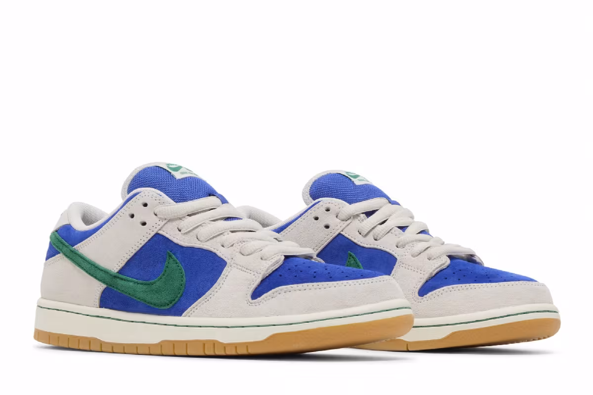 Nike Men's Dunk Low Pro SB Hyper Royal Malachite, view 9