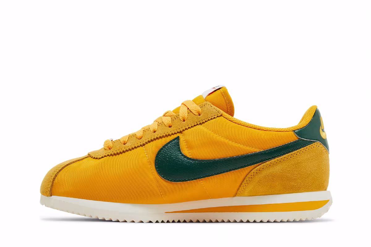 Nike Women's Cortez Yellow Ochre Gorge Green, view 4
