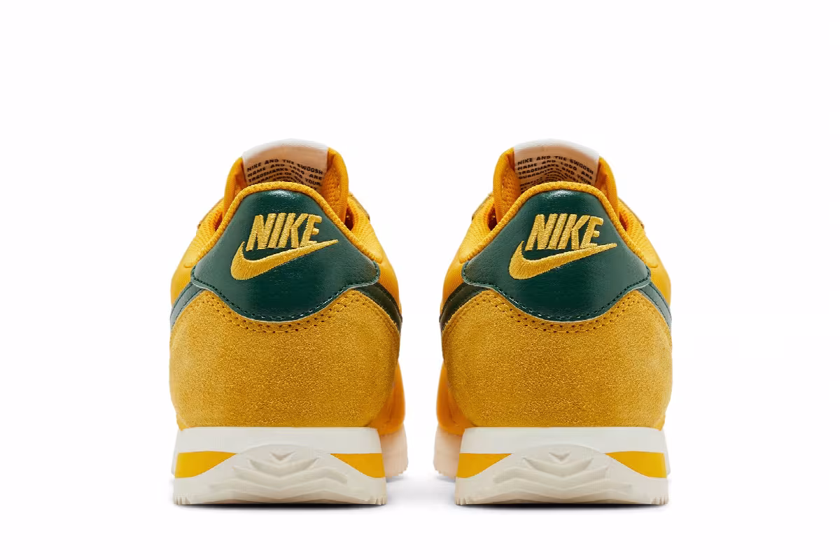 Nike Women's Cortez Yellow Ochre Gorge Green, view 7