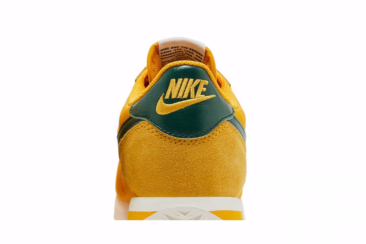 Nike Women's Cortez Yellow Ochre Gorge Green, view 8