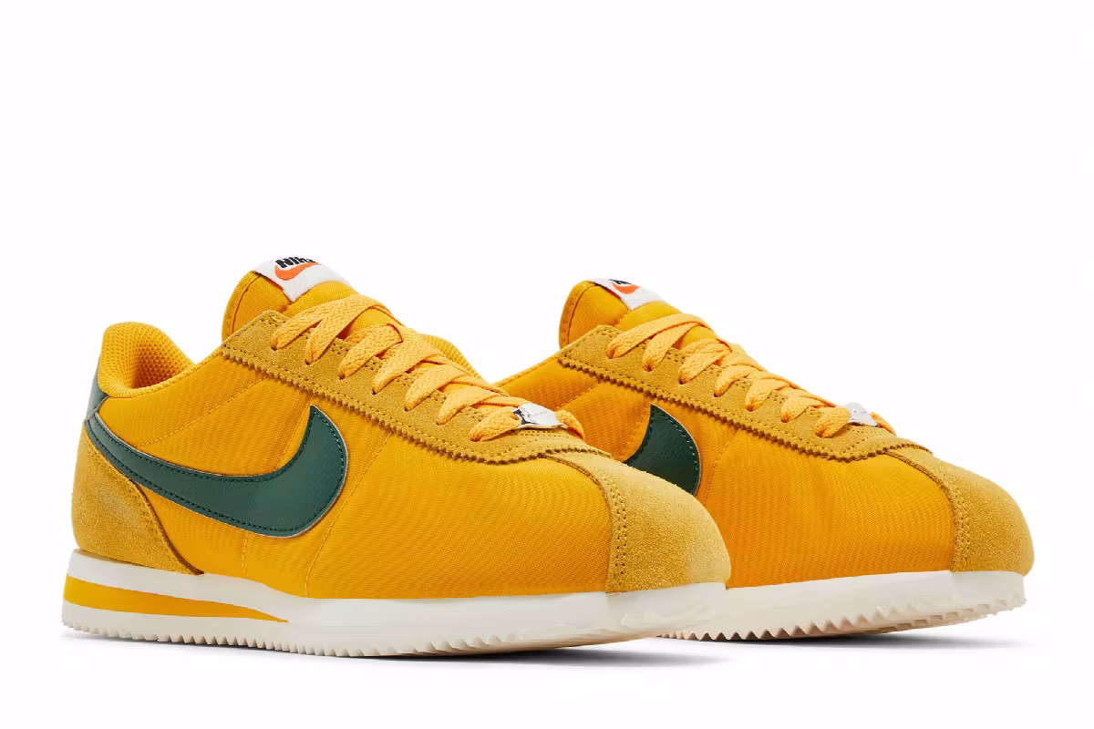 Nike Women's Cortez Yellow Ochre Gorge Green, view 9