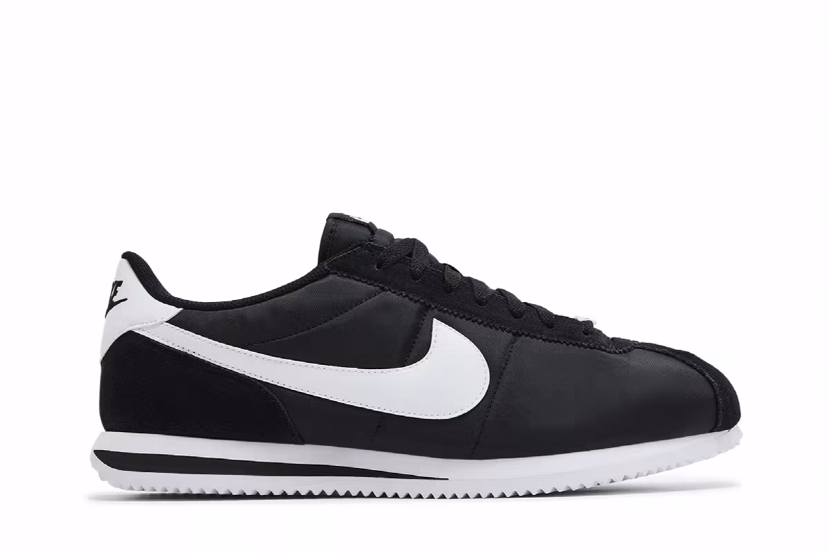 Nike Cortez TXT Black White, view 2
