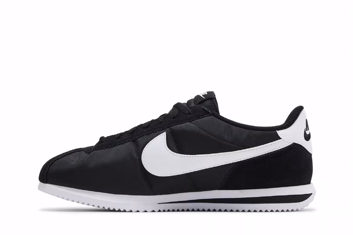 Nike Cortez TXT Black White, view 4