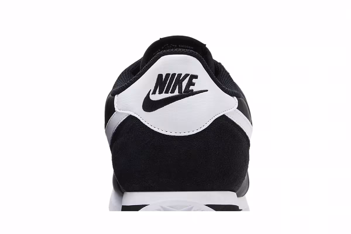 Nike Cortez TXT Black White, view 8