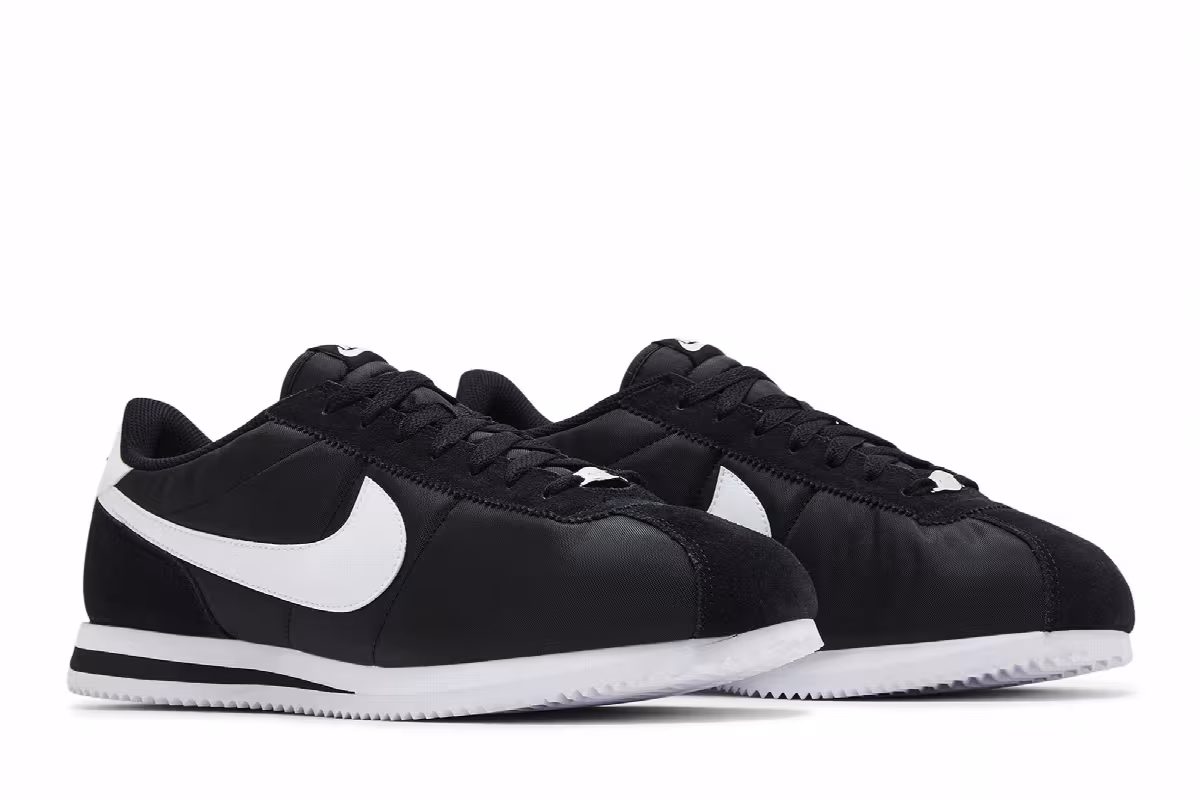 Nike Cortez TXT Black White, view 9