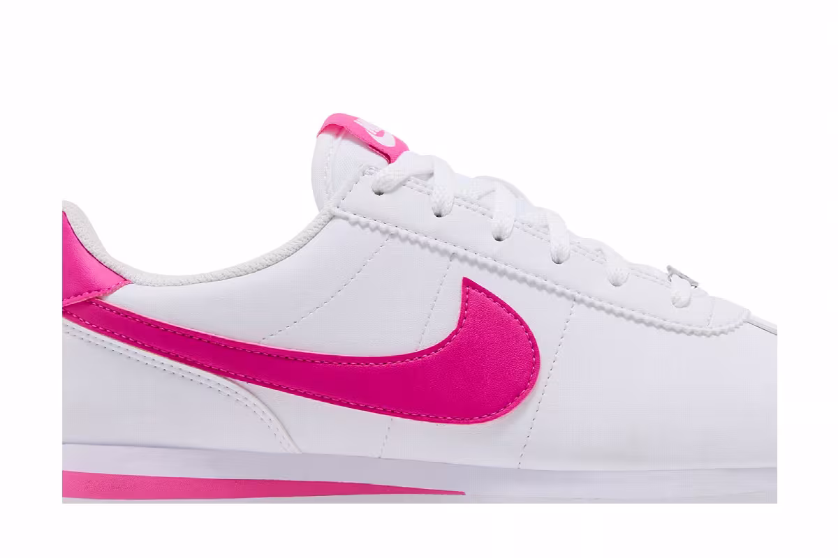 Nike Cortez GS White Laser Fuchsia, view 3