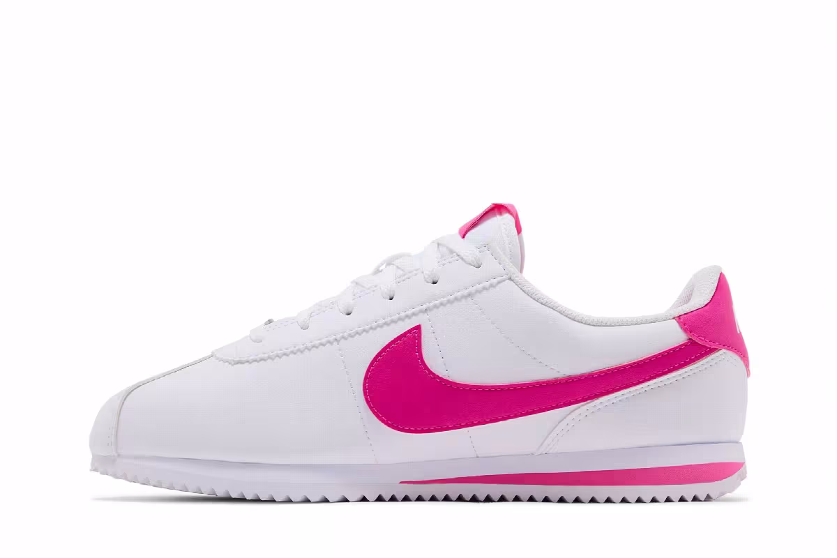 Nike Cortez GS White Laser Fuchsia, view 4