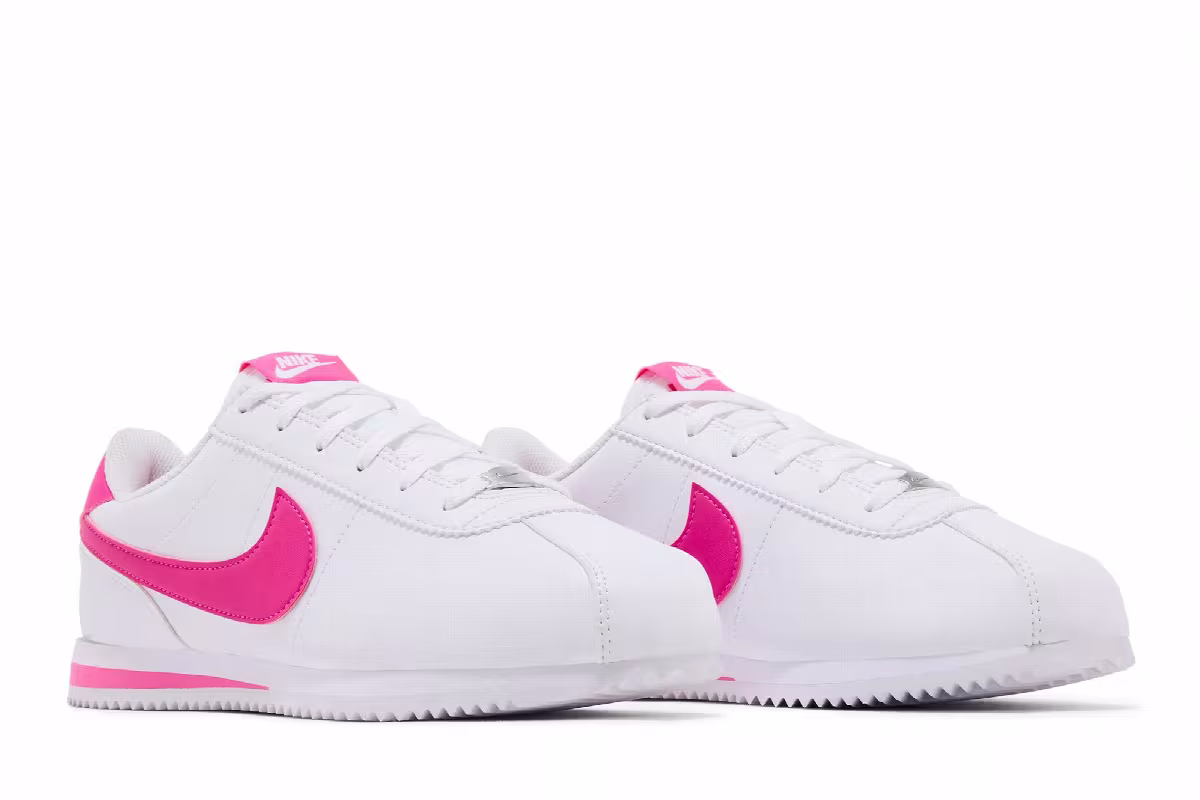 Nike Cortez GS White Laser Fuchsia, view 9