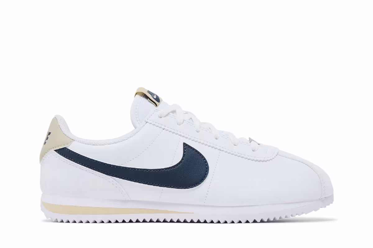 Nike Cortez GS White Khaki Thunder Blue, view 2