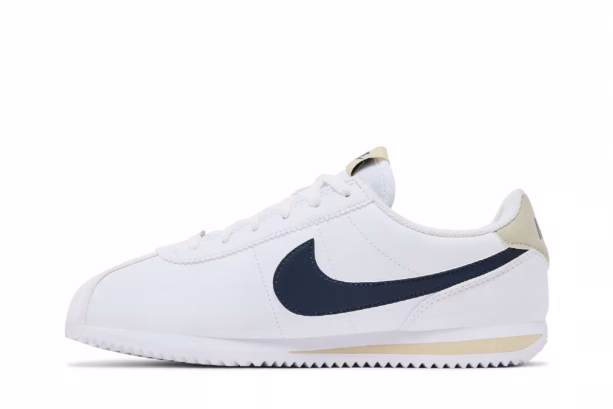 Nike Cortez GS White Khaki Thunder Blue, view 4