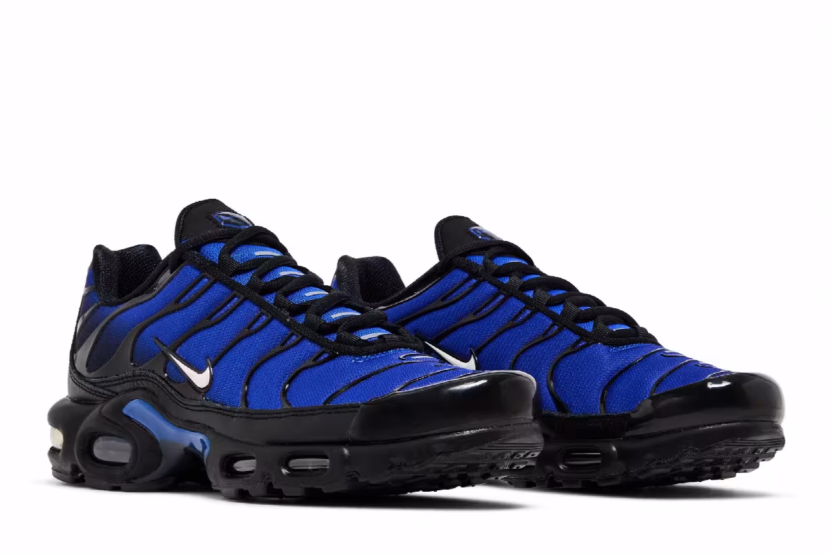 Nike Air Max Plus Premium Black Racer Blue, view 9