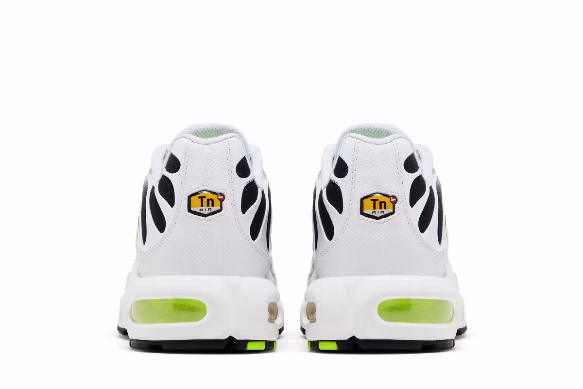 Nike Air Max Plus White Black Volt, view 7