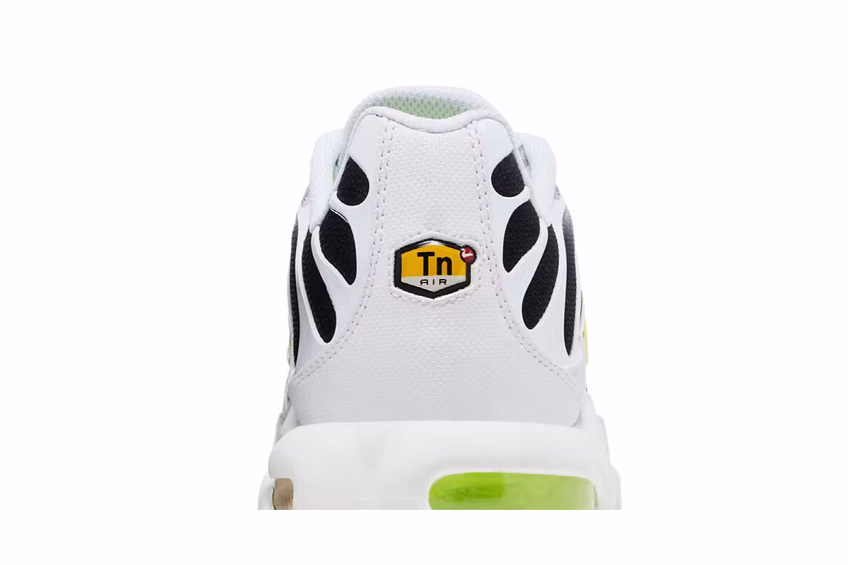 Nike Air Max Plus White Black Volt, view 8