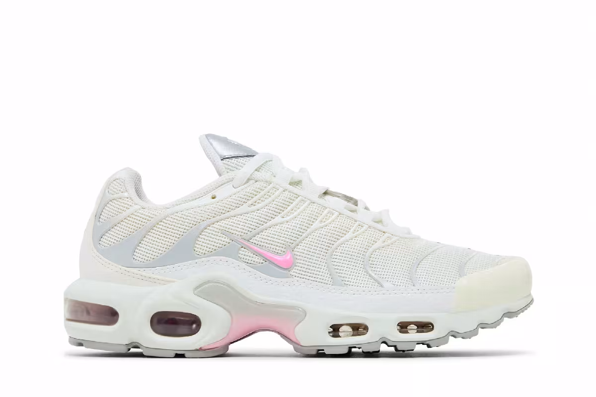 Nike Women's Air Max Plus Summit White Pink Rise, view 2