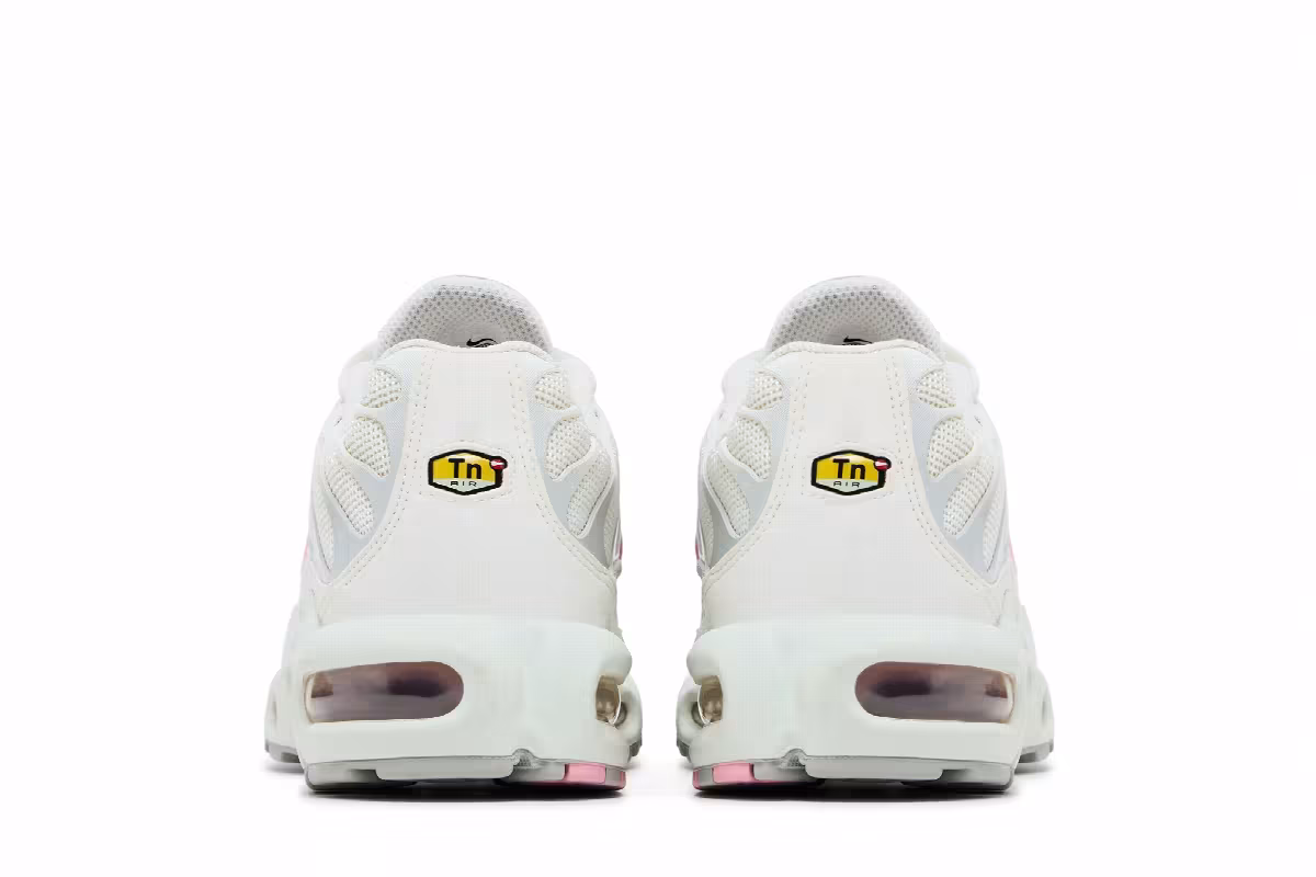 Nike Women's Air Max Plus Summit White Pink Rise, view 7