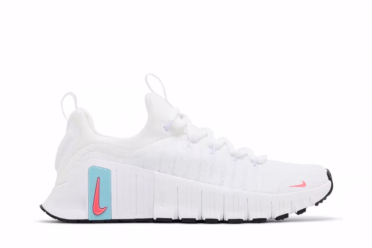 Nike Women's Free Metcon 6 White Denim Turquoise, view 2