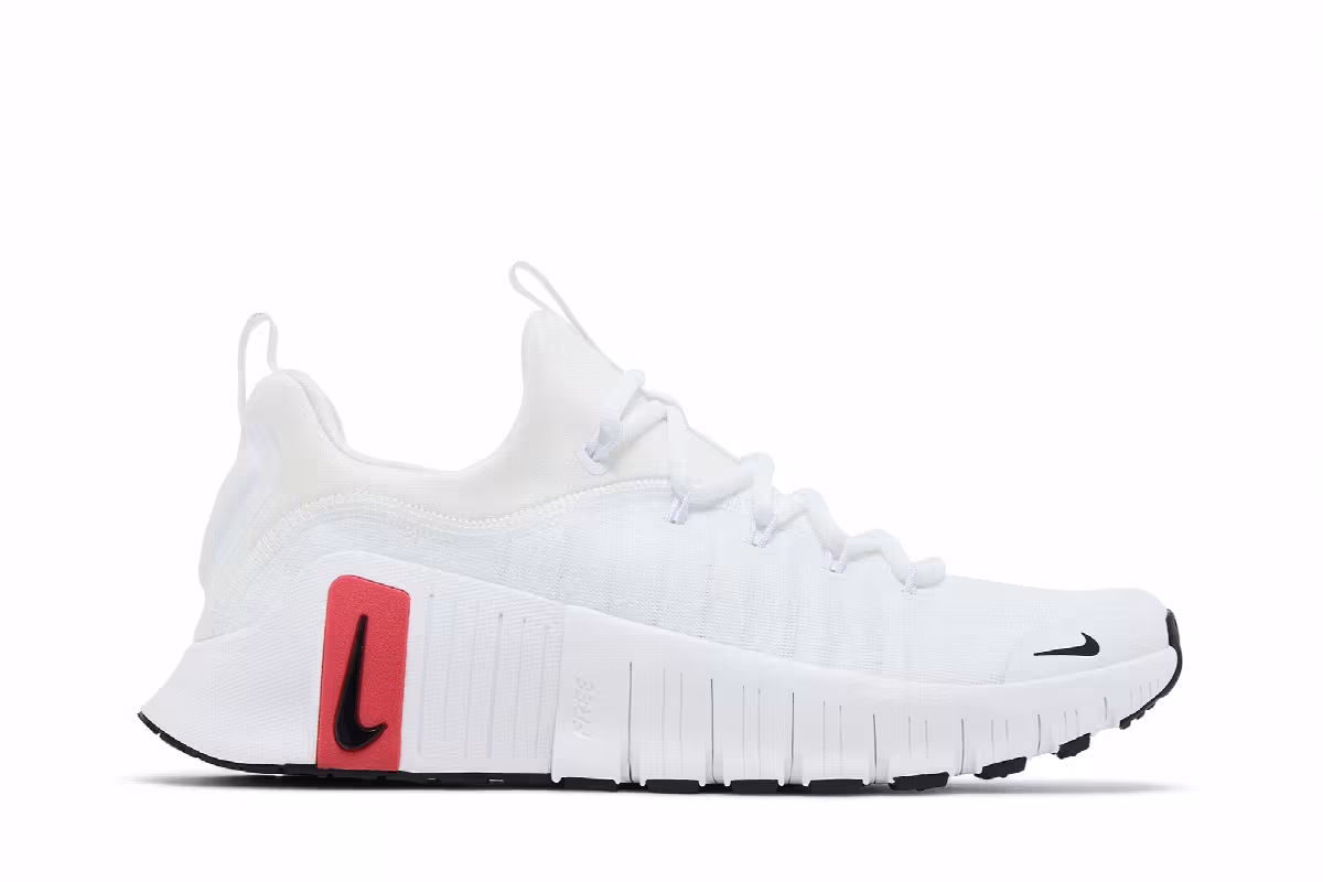 Nike Free Metcon 6 White Picante Red, view 2