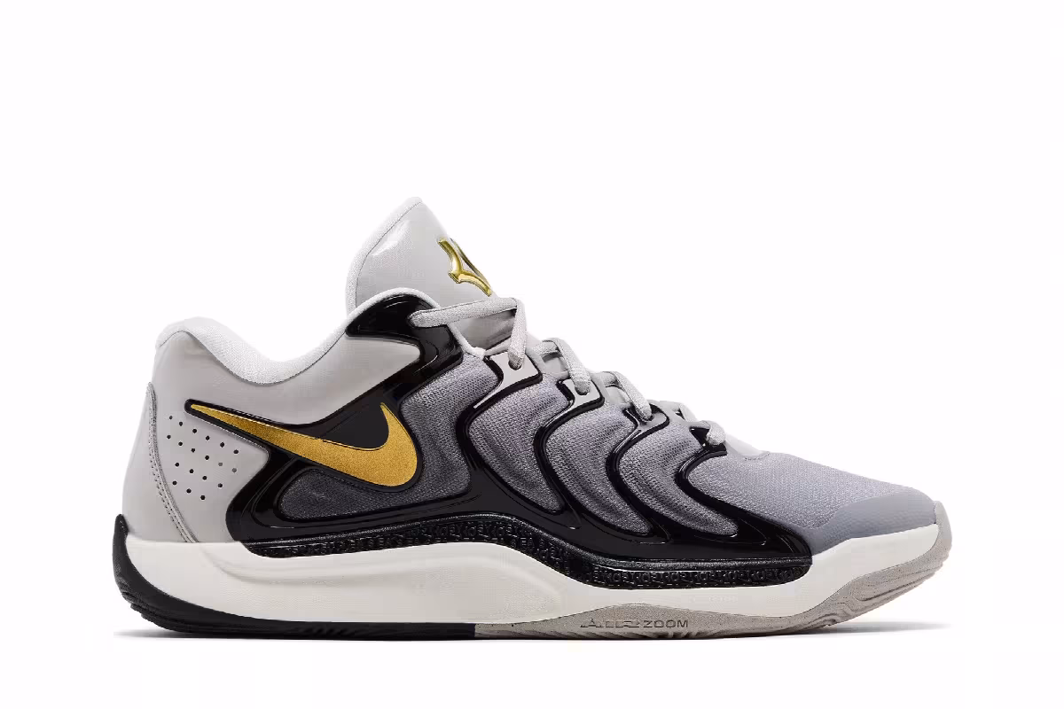 Nike KD 17 Light Iron Ore Metallic Gold, view 2