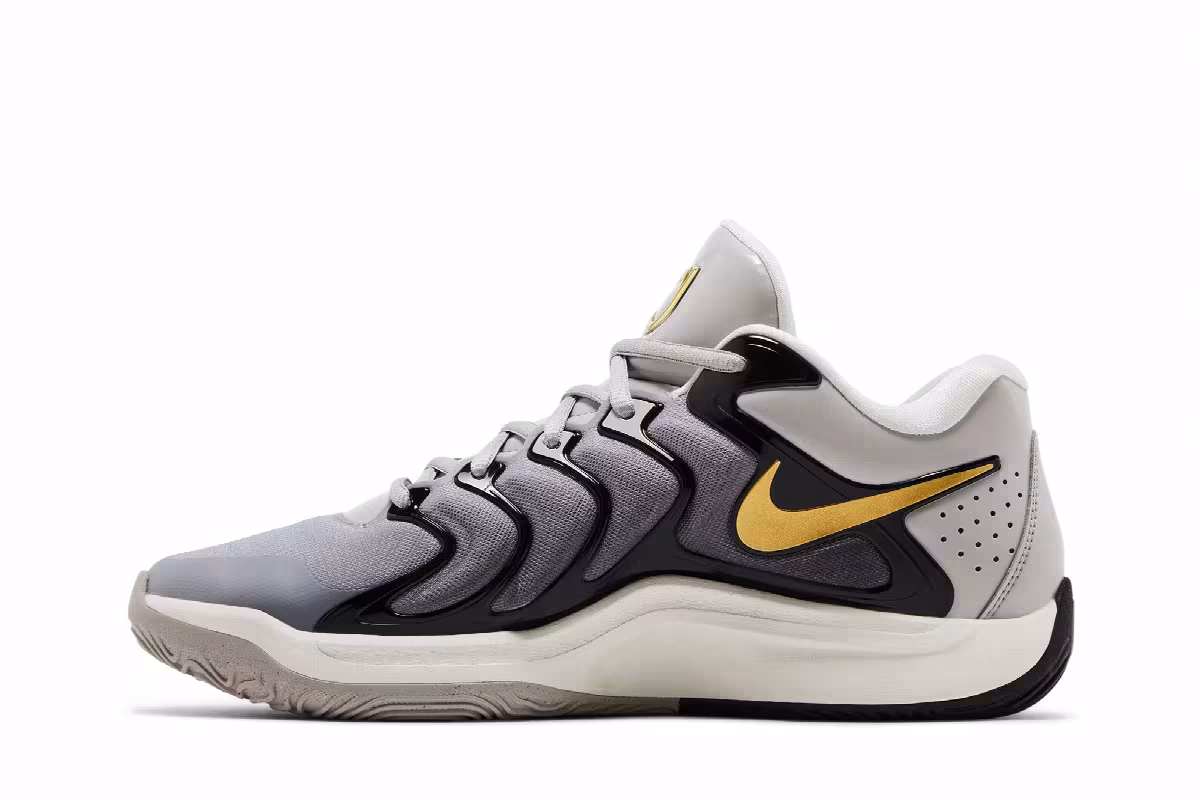 Nike KD 17 Light Iron Ore Metallic Gold, view 4