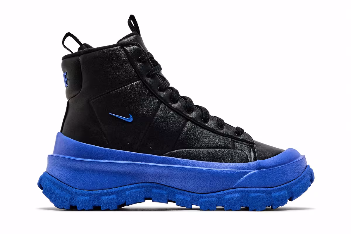 Nike Women's Blazer Roam Mid Black Racer Blue, view 2