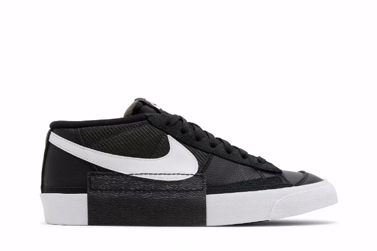 Nike Blazer Low Pro Club Black White, view 2