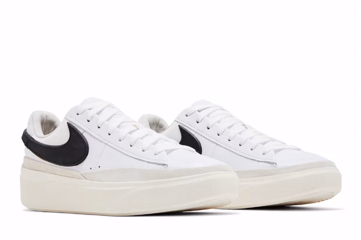 Nike Blazer Phantom Low White Black, view 9