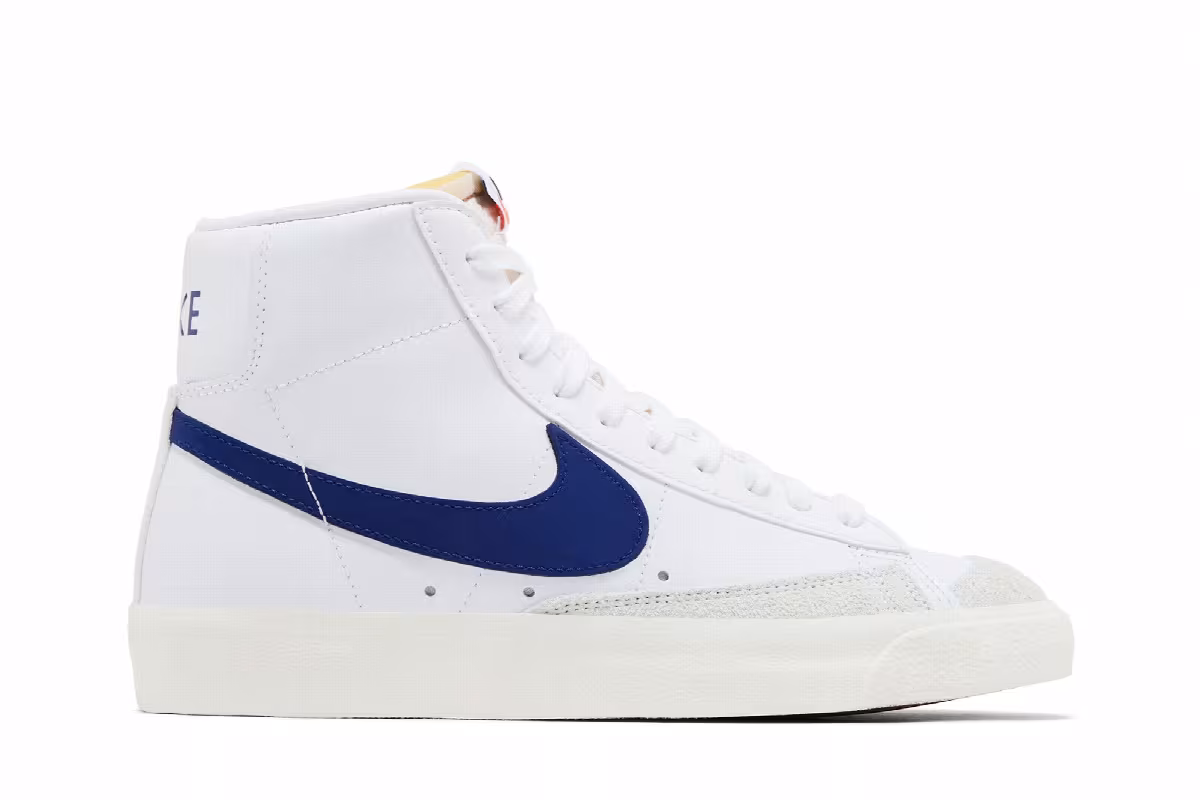 Nike Blazer Mid White Deep Royal Blue, view 2