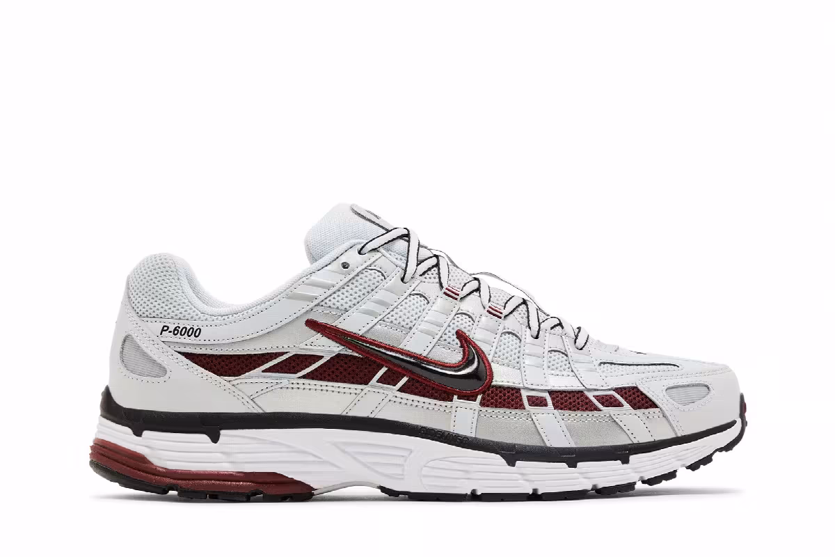 Nike P-6000 Pure Platinum Team Red, view 2