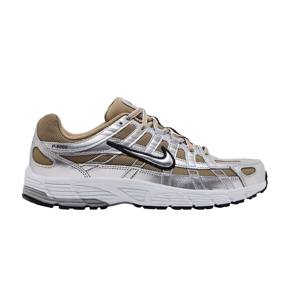 Nike P-6000 Khaki Metallic Silver