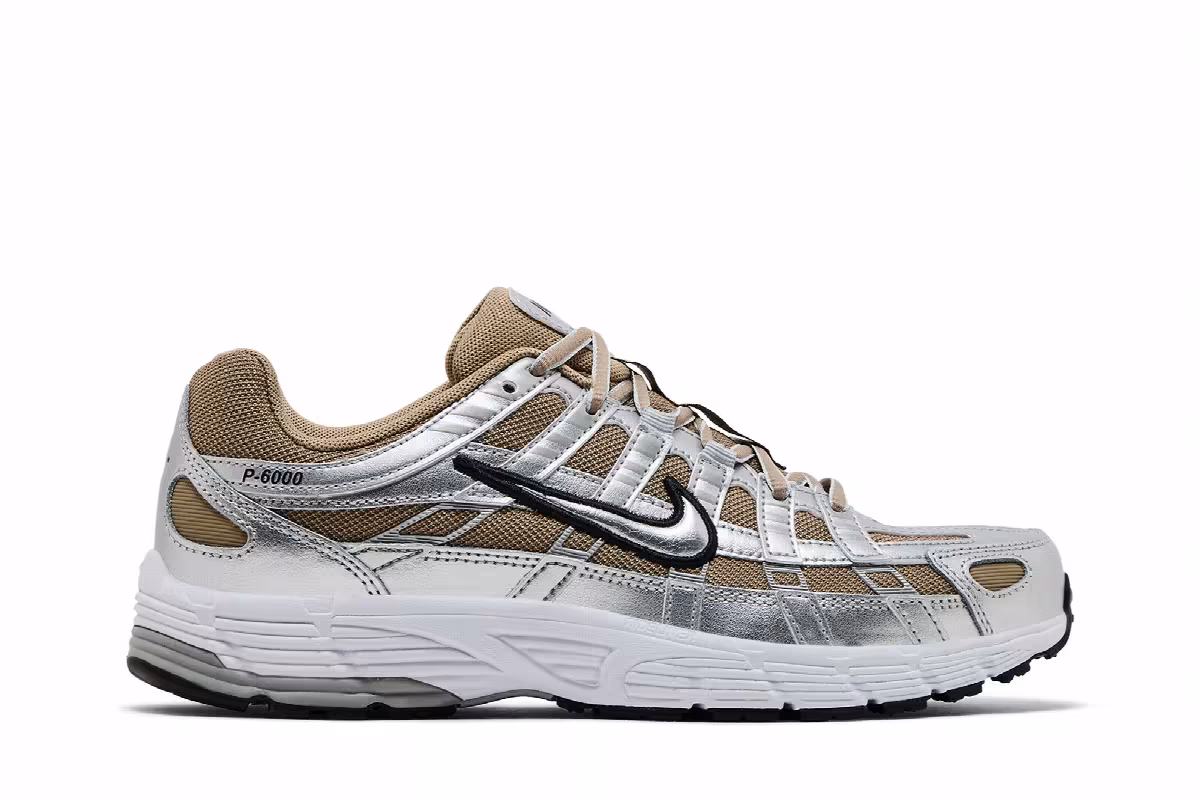 Nike P-6000 Khaki Metallic Silver, view 2