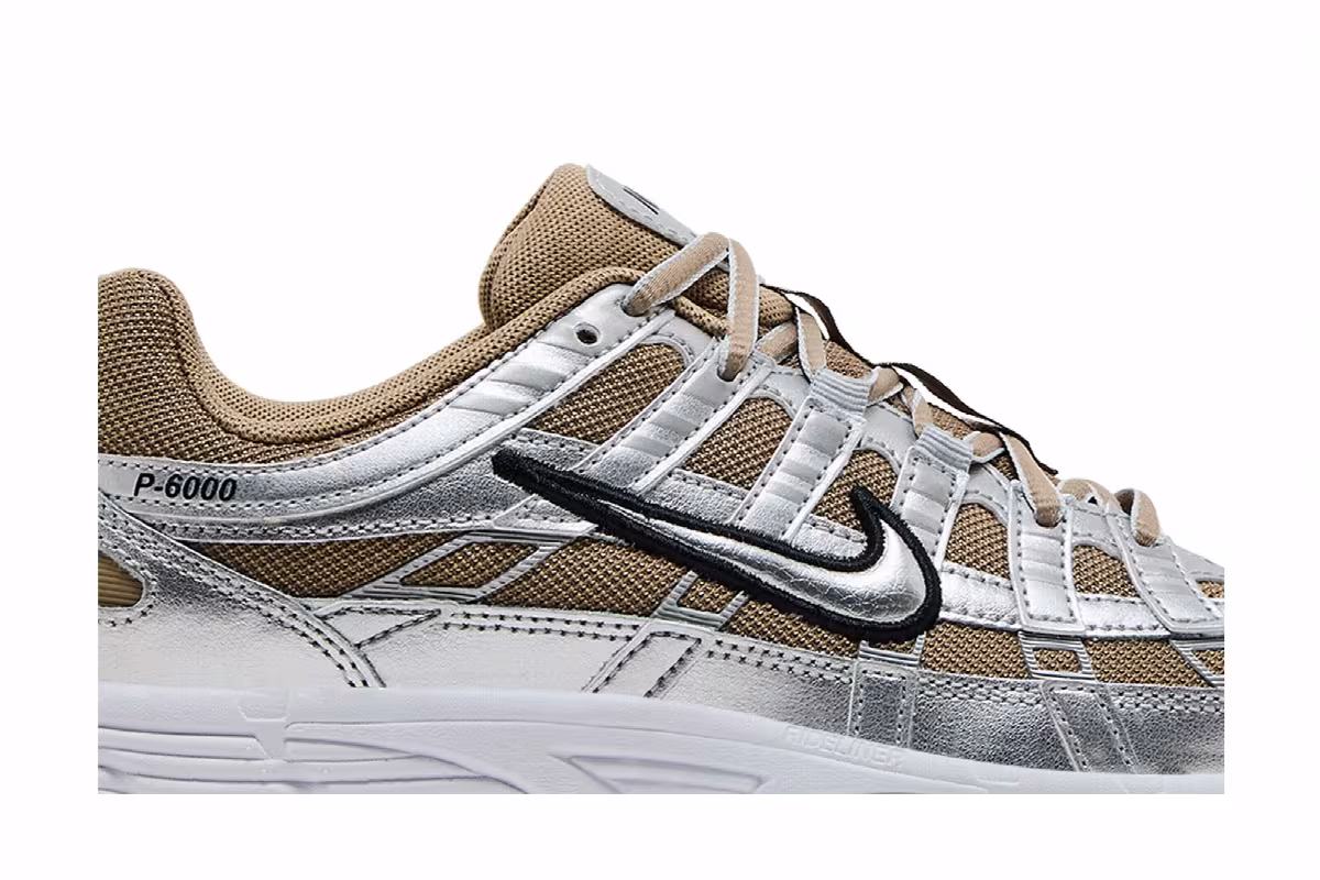 Nike P-6000 Khaki Metallic Silver, view 3