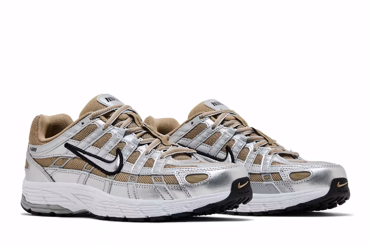 Nike P-6000 Khaki Metallic Silver, view 9