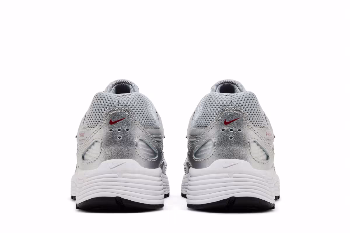 Nike P-6000 GS Metallic Silver Gym Red, view 7
