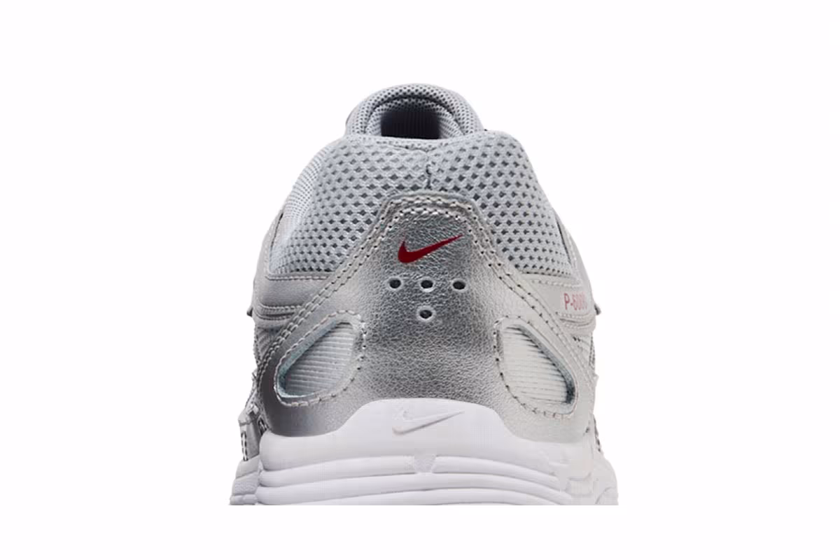 Nike P-6000 GS Metallic Silver Gym Red, view 8