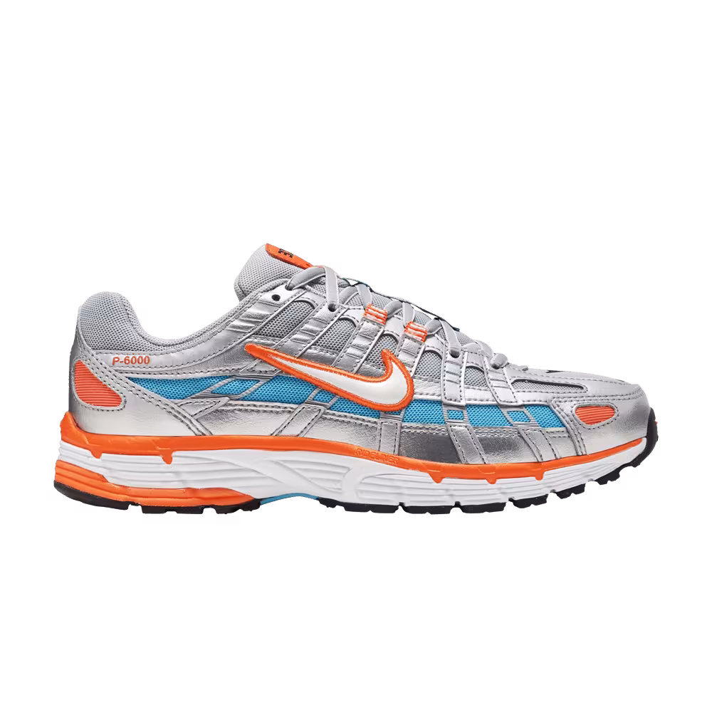 Nike Women's P-6000 Metallic Silver Crimson Blue Fury