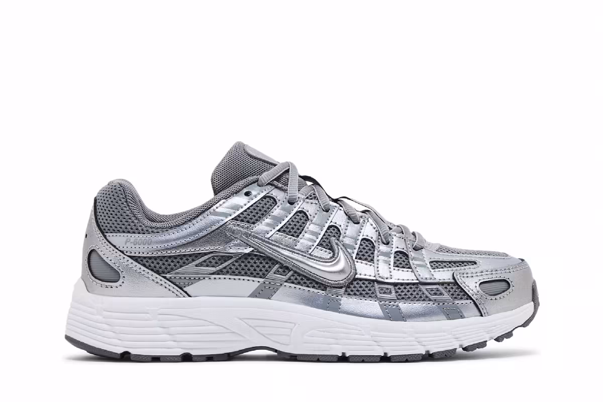 Nike P-6000 GS Metallic Cool Grey, view 2