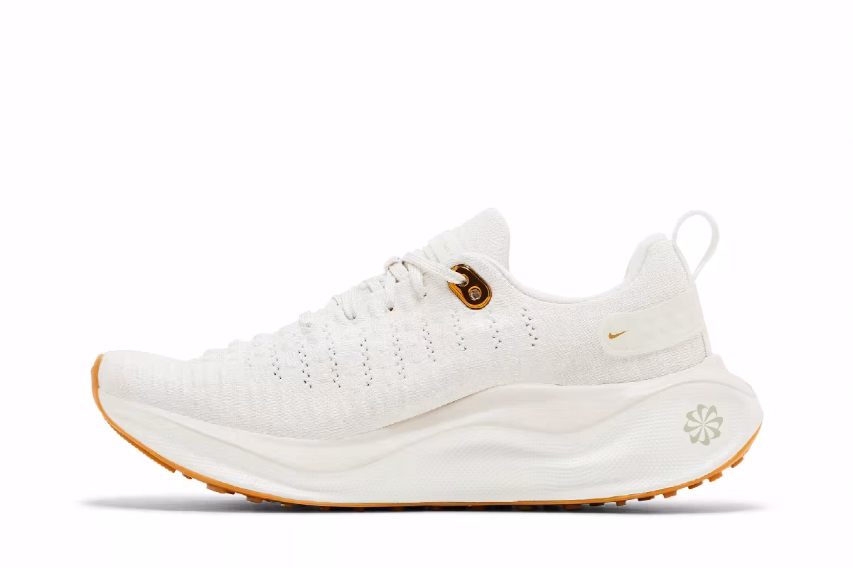 Nike Women's ReactX Infinity Run 4 Gum Light Brown Metallic Gold, view 4