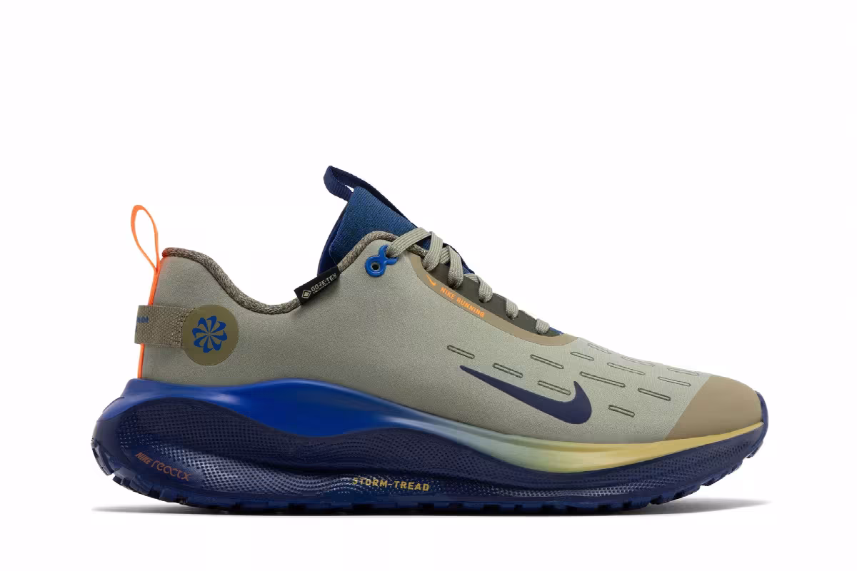 Nike ReactX Infinity Run 4 GORE-TEX Neutral Olive Thunder Blue, view 2