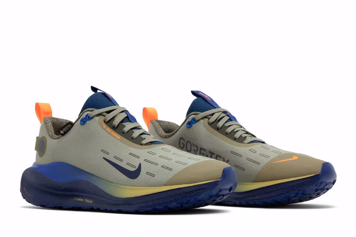 Nike ReactX Infinity Run 4 GORE-TEX Neutral Olive Thunder Blue, view 9