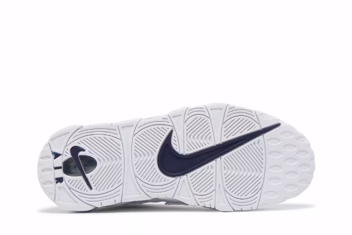 Nike Air More Uptempo White Midnight Navy, view 5