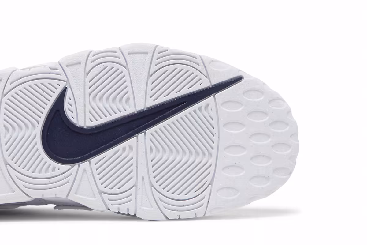 Nike Air More Uptempo White Midnight Navy, view 6