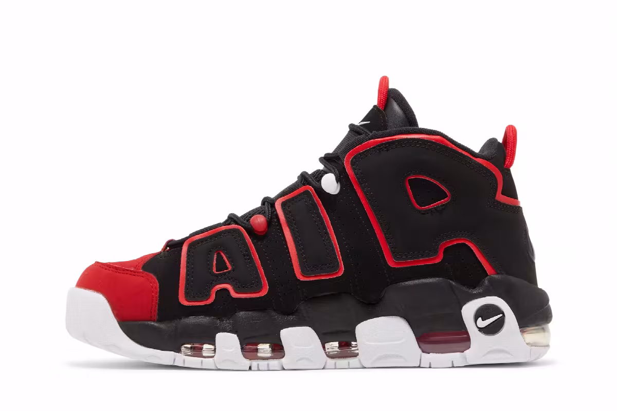 Nike Air More Uptempo Red Toe, view 4
